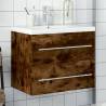 Bathroom Sink Cabinet with Built-in Basin Smoked Oak Colour smoked oak Size 60 x 38.5 x 48 cm Quantity in Package 1 Model with faucet 