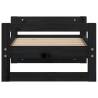 Stylish Black Dog Bed - Solid Pine Wood | 55.5x45.5x28 cm