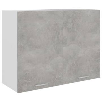 Hanging Cabinet Concrete Grey 80x31x60 cm - Modern Storage