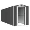 Durable Anthracite Garden Shed - 192x606x223 cm Galvanised Steel