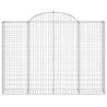 Arched Gabion Baskets - 10 pcs Galvanised Iron Garden Barrier