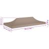 Party Tent Roof 6x3 m Taupe - Durable & UV Resistant