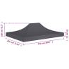 Party Tent Roof 4.5x3 m Anthracite - Durable & UV Resistant