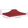 Burgundy Party Tent Roof 4.5x3 m - Durable & UV Resistant