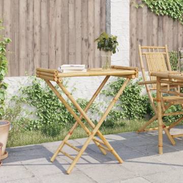 Folding Tray Table 70.5x42.5 cm Bamboo - Stylish & Portable