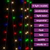 LED Curtain Fairy Lights 3x3m - 300 Colourful LED Lights