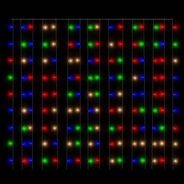 LED Curtain Fairy Lights 3x3m - 300 Colourful LED Lights