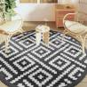 Stylish Outdoor Carpet White & Black Ø200 cm | Hipomarket