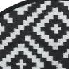 Stylish Outdoor Carpet White & Black Ø200 cm | Hipomarket