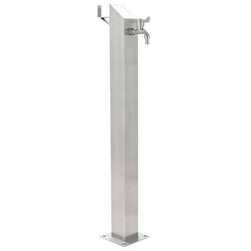 Garden Water Column Stainless Steel Square 95 cm | HipoMarket