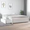 Bed Frame with Drawers White 120x190 cm Small Double Colour white Size 120 x 190 cm 