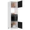 Microwave Cabinet Black 60x57x207 cm | Stylish Storage Solution