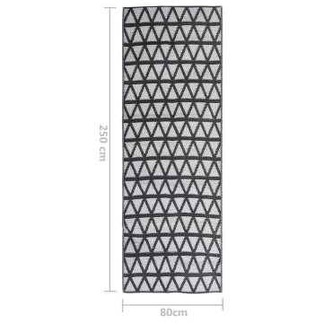 Stylish Outdoor Rug Black 80x250 cm - Perfect for Any Space