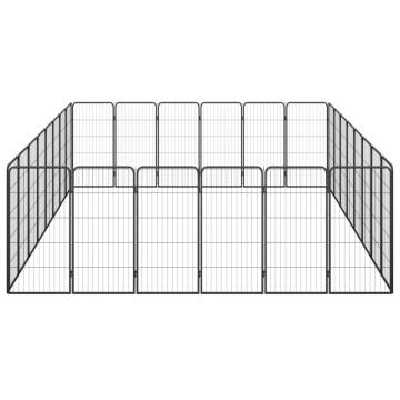 28-Panel Dog Playpen | Durable Powder-Coated Steel - HipoMarket