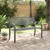 Garden Bench 119 cm Black Steel - Stylish Outdoor Seating