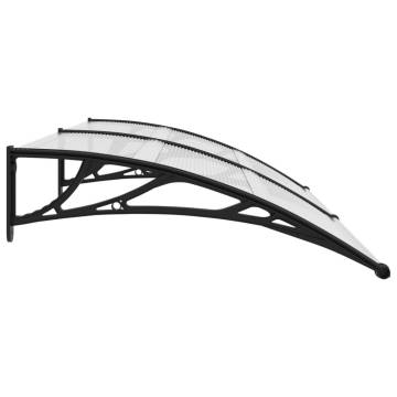 Door Canopy Black 200x100 cm PC - Stylish & Durable Protection