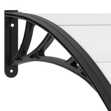 Door Canopy Black 200x100 cm PC - Stylish & Durable Protection