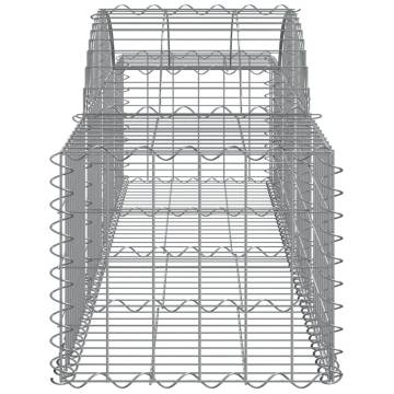 Arched Gabion Baskets - 20 pcs, 200x50x40/60 cm Galvanised Iron