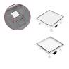 Shower Drain With 2-in-1 Flat and Tile Insert Cover 23x23 cm Stainless Steel Size 23 x 23 cm Model 2-in-1 