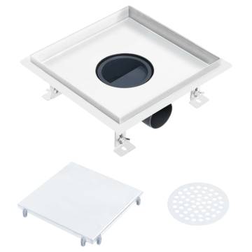 Stylish 2-in-1 Shower Drain | Stainless Steel | 23x23 cm