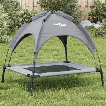 Dog Bed with Canopy - Anthracite Oxford Fabric & Steel