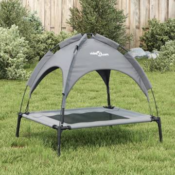 Dog Bed with Canopy - Anthracite Oxford Fabric & Steel