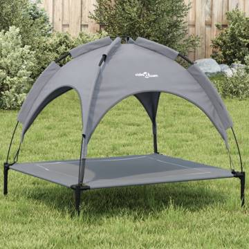 Dog Bed with Canopy - Anthracite Oxford Fabric & Steel