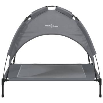 Dog Bed with Canopy - Anthracite Oxford Fabric & Steel