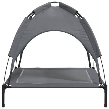 Dog Bed with Canopy - Anthracite Oxford Fabric & Steel