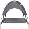 Dog Bed with Canopy - Anthracite Oxford Fabric & Steel