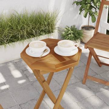 Octagonal Solid Wood Teak Table Top - 40x40 cm | Hipo Market