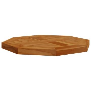 Octagonal Solid Wood Teak Table Top - 40x40 cm | Hipo Market