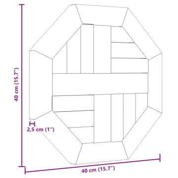 Octagonal Solid Wood Teak Table Top - 40x40 cm | Hipo Market