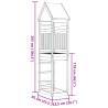 Buy Solid Wood Pine Play Tower - 85x52.5x265 cm