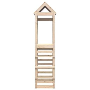 Play Tower with Rockwall - Solid Pinewood | Hipomarket UK