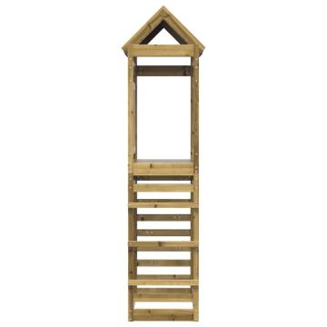 Play Tower with Rockwall - Eco-Friendly Pine Wood | HipoMarket