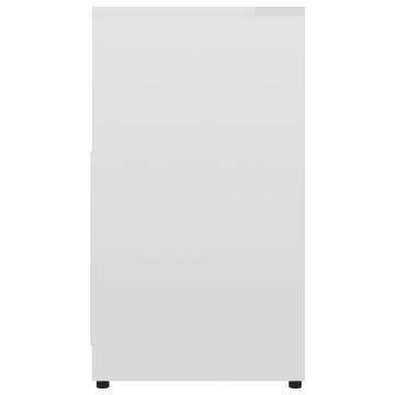 High Gloss White Bathroom Cabinet 60x33x61 cm - Hipo Market