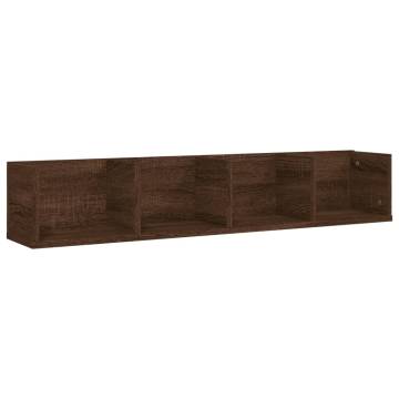 CD Wall Shelf Brown Oak - Stylish & Practical Storage Solution