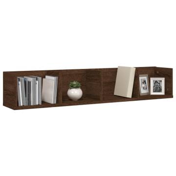 CD Wall Shelf Brown Oak - Stylish & Practical Storage Solution