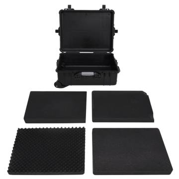 Wheeled Flight Case Black 63x50x23 cm - Durable Protection