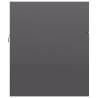 High Gloss Grey Sink Cabinet with Built-in Basin - Hipomarket