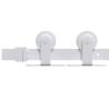 Sliding Door Hardware Kit 183cm - Durable Steel - White