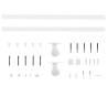 Sliding Door Hardware Kit 183cm - Durable Steel - White