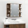 Mirror Cabinet with LED Brown Oak 70x16.5x60 cm Colour brown oak Quantity in Package 1 