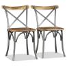 Solid Mango Wood Dining Chairs - 2 pcs | Hipomarket