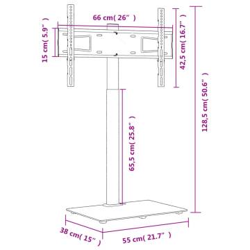 Corner TV Stand 1-Tier for 32-65 Inch - Stylish & Space-Saving