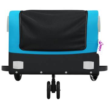 Bike Trailer Black and Blue | Durable 30 kg Iron Cargo