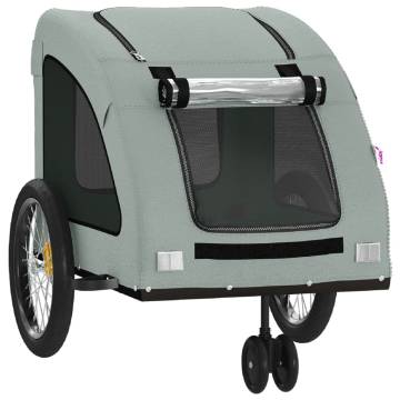 Pet Bike Trailer - Grey Oxford Fabric | Durable Iron Frame