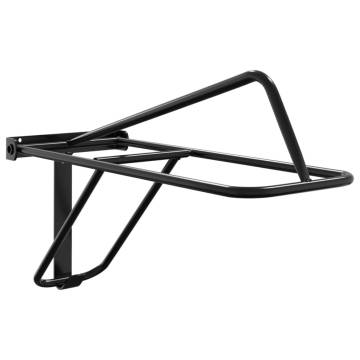 Foldable Saddle Rack Wall Mounted - Black Iron | HipoMarket