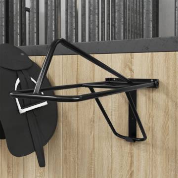 Foldable Saddle Rack Wall Mounted - Black Iron | HipoMarket